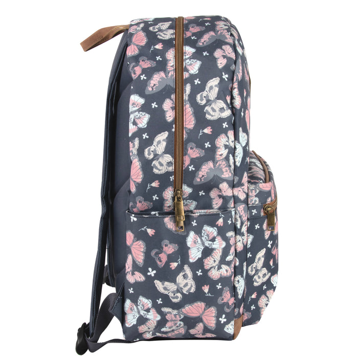 17 Inch Printed Butterfly Backpack