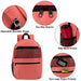 17-Inch Double Front Pocket Backpack with Side Mesh Pockets - 5 Pastel Colors - BagsInBulk.com