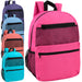 17-Inch Double Front Pocket Backpack with Side Mesh Pockets - 5 Pastel Colors - BagsInBulk.com