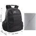 19-inch Bungee Backpack w Laptop Sleeve - Black - BagsInBulk.com