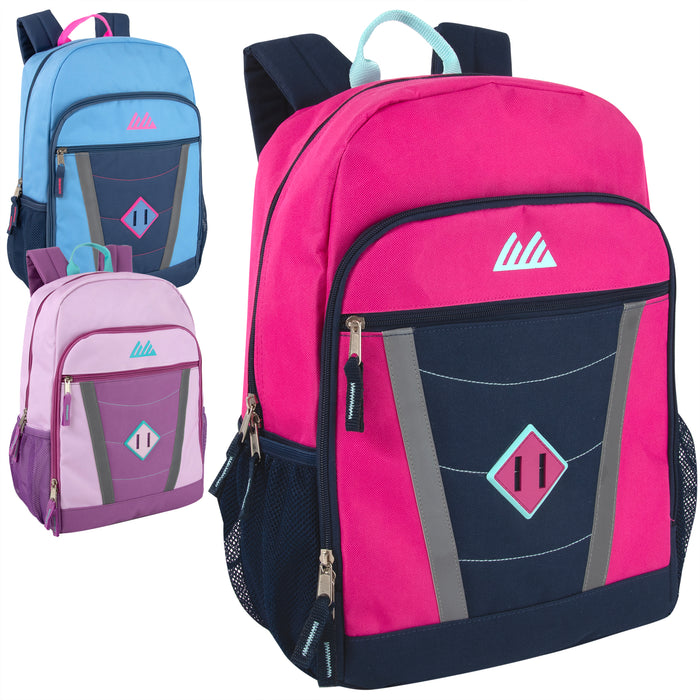 17-Inch Bulk Reflective Overay Backpack - Girls