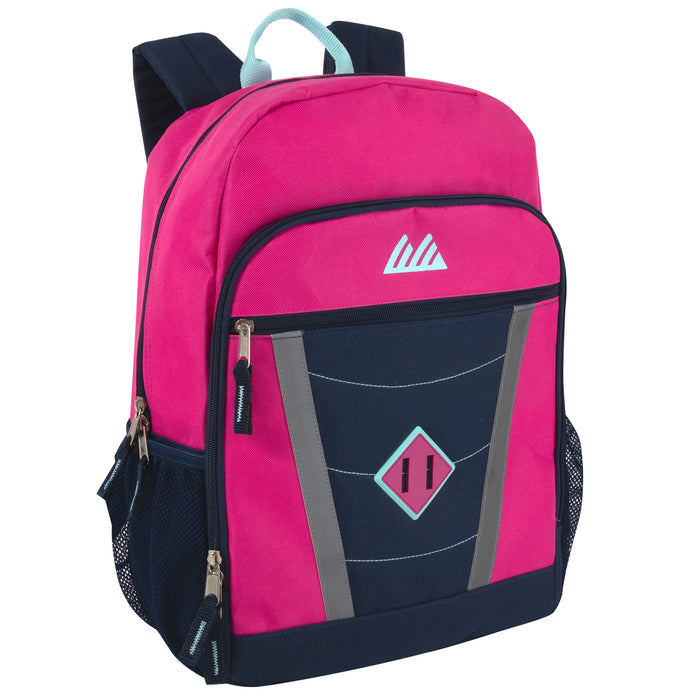 17-Inch Bulk Reflective Overay Backpack - Girls