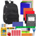 Trailmaker Multi Pocket Function Backpack with 45-Piece School Supply Kit - Black - BagsInBulk.com