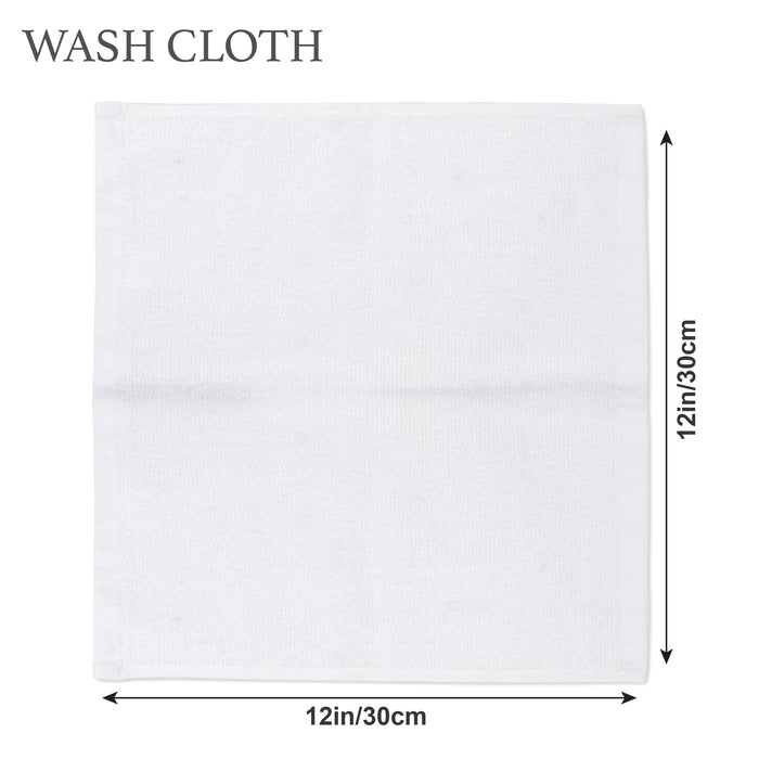 White Wash Cloths - 12 X 12 - BagsInBulk.com