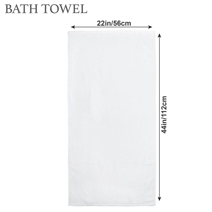 Adult Plush Bath Towel - White - BagsInBulk.com