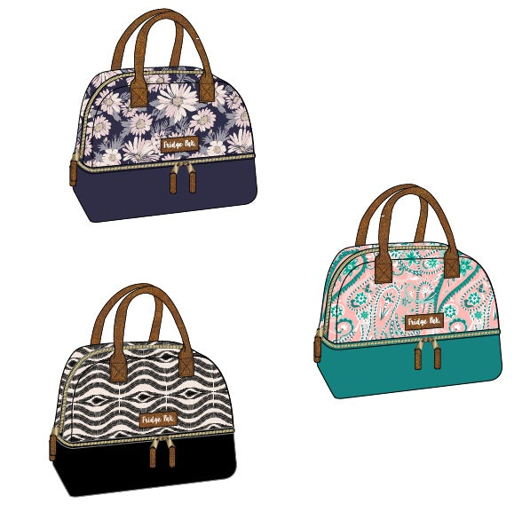 9 Can Dual Compartment Lunch Tote Bags