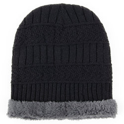 Adult Knit Winter Hats  – Black - BagsInBulk.com