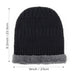 Ultra Warm Sherpa Knit Hat - Black - BagsInBulk.com