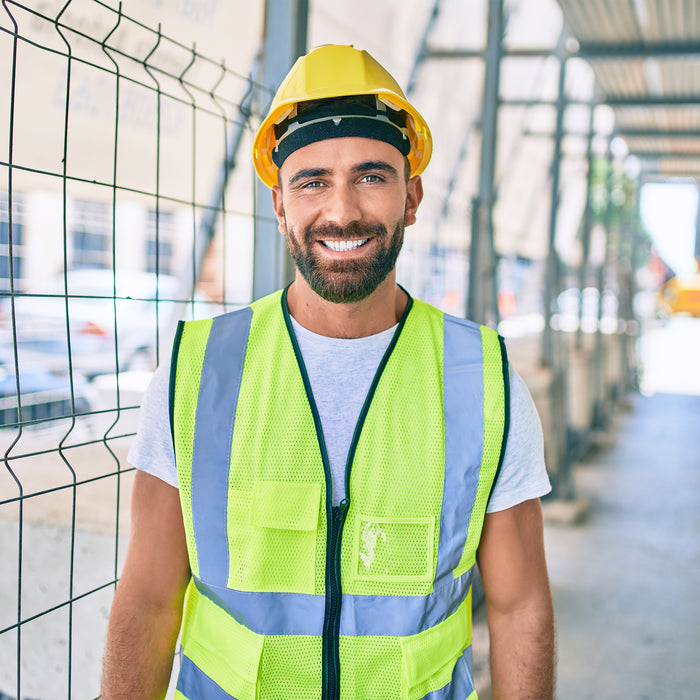 Deluxe Adult High Visibility Safety Vest With Clear ID Pocket - BagsInBulk.com