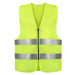 Adult Zippered High Visibility Safety Vest With Reflective Straps - BagsInBulk.com