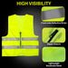 Adult Zippered High Visibility Safety Vest With Reflective Straps - BagsInBulk.com