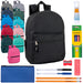 15-inch Backpack with 12-Piece School Supplies Kit - 12 Colors - BagsInBulk.com