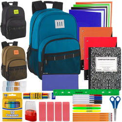Trailmaker Daisy Chain Two Tone Backpack with 45-Piece School Supply Kit - Boys - BagsInBulk.com