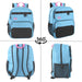 17 Inch Multi- Mesh Pocket Daisy Chain Backpack- Girls -  Single Colors - BagsInBulk.com