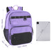 17 Inch Multi- Mesh Pocket Daisy Chain Backpack- Girls -  Single Colors - BagsInBulk.com