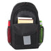 18 Inch Multi-Pocket Reflective Backpack -  Black - BagsInBulk.com