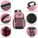 18-Inch Multi-Pocket Reflective Backpack -  3 Girls Colors - BagsInBulk.com