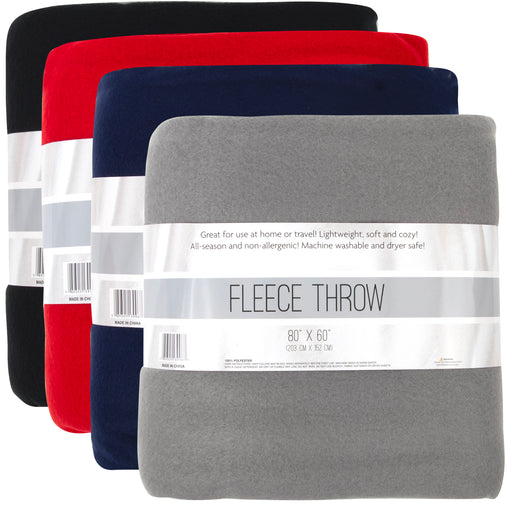 Gray fleece 2024 throw blanket