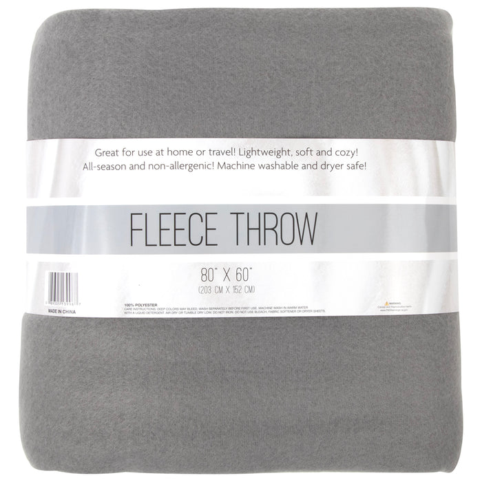 Twin Fleece Throw Blankets 80" x 60" - BagsInBulk.com