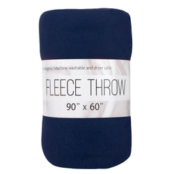 Twin Fleece Throw Blankets 90" x 60" - Blue Only - BagsInBulk.com
