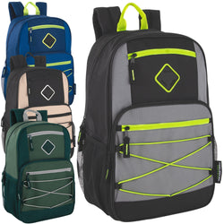 18 Inch Dome Bungee Backpack with Laptop Section - 4 Colors - BagsInBulk.com