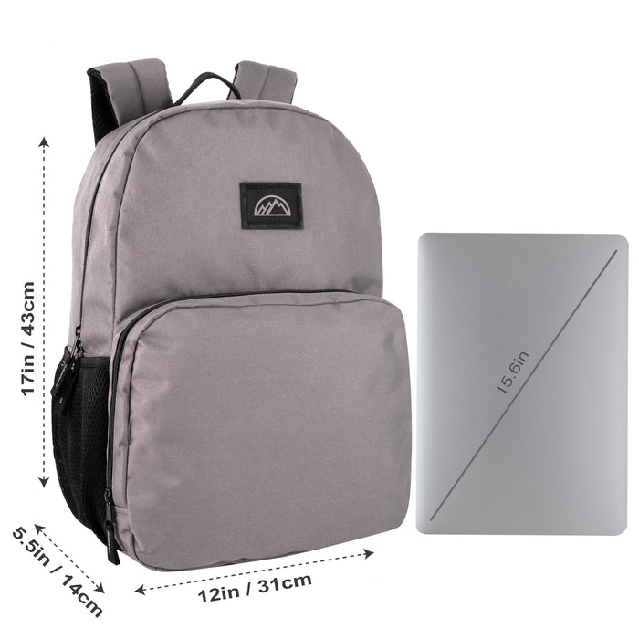 17-Inch Mountain Edge Dome With Laptop Sleeve Backpack - 2 yr Warranty - BagsInBulk.com
