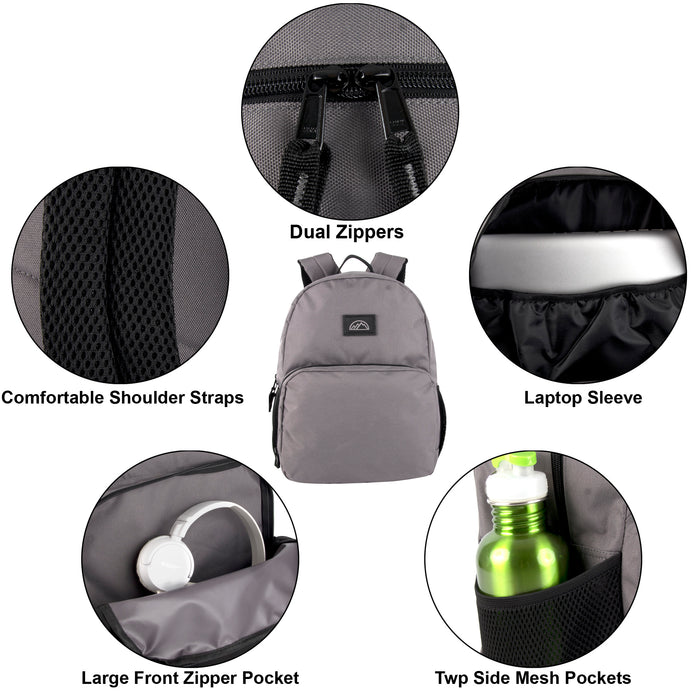 17-Inch Mountain Edge Dome With Laptop Sleeve Backpack - 2 yr Warranty - BagsInBulk.com