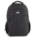 18-inch Rubberized Soft Touch Backpack w Laptop Sleeve - Black - BagsInBulk.com