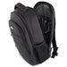 18-inch Rubberized Soft Touch Backpack w Laptop Sleeve - Black - BagsInBulk.com