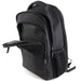 18-inch Rubberized Soft Touch Backpack w Laptop Sleeve - Black - BagsInBulk.com