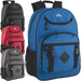 18 Inch Double Buckle Backpack with Laptop Section -  4 Colors - BagsInBulk.com