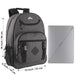 18 Inch Double Buckle Backpack with Laptop Section -  4 Colors - BagsInBulk.com