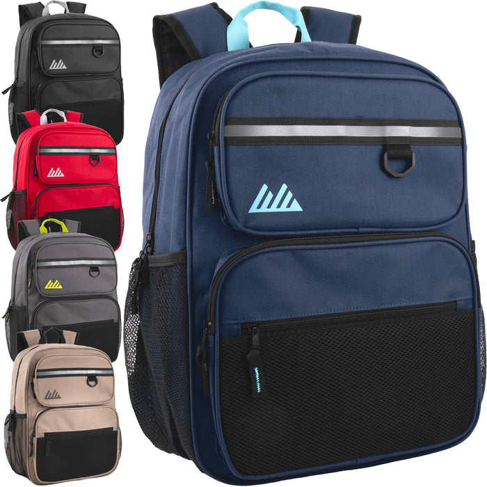 17 Inch Multi-Mesh Pocket Backpack - BagsInBulk.com