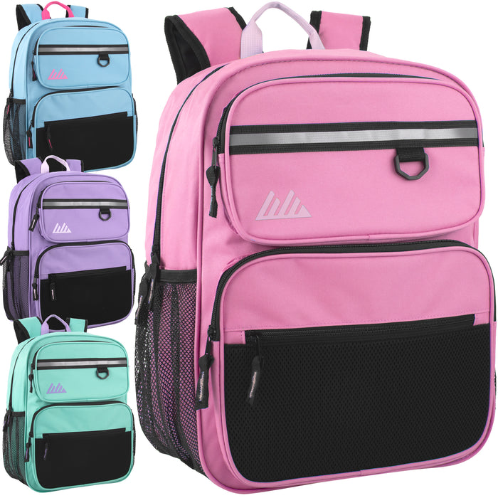 17 Inch Multi-Mesh Pocket Backpack - Girls - BagsInBulk.com