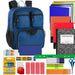 18-Inch Multi Function Backpack with 45-Piece School Supply Kit - Navy - BagsInBulk.com