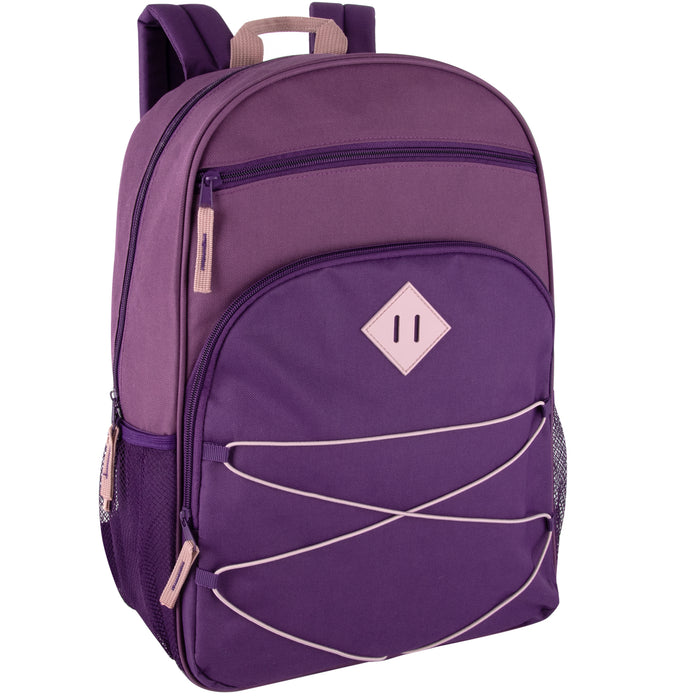 17-Inch Bulk Multi Pocket Bungee Backpack