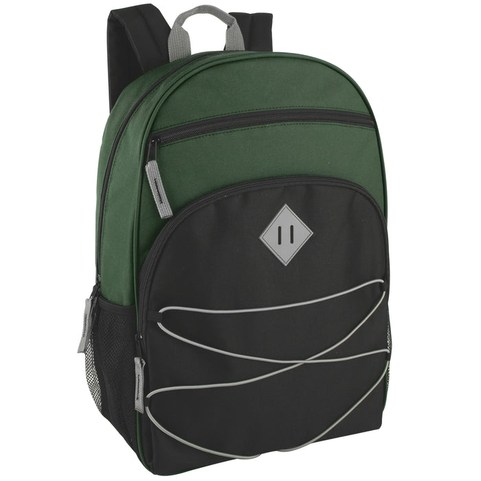 17-Inch Bulk Multi Pocket Bungee Backpack