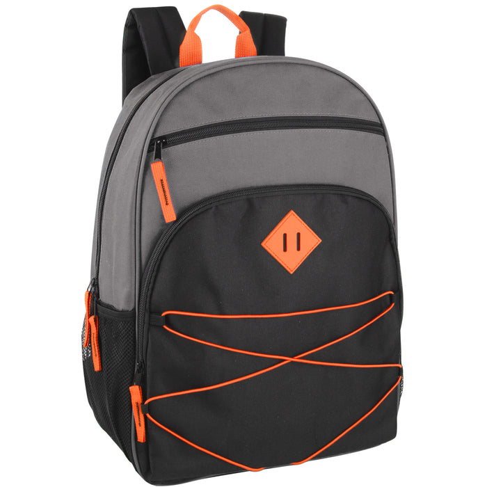 17-Inch Bulk Multi Pocket Bungee Backpack