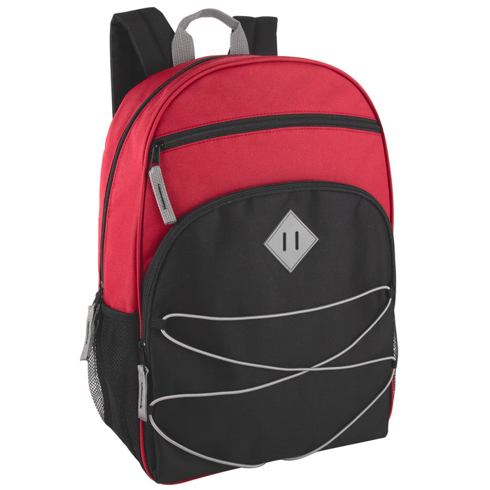 17-Inch Bulk Multi Pocket Bungee Backpack