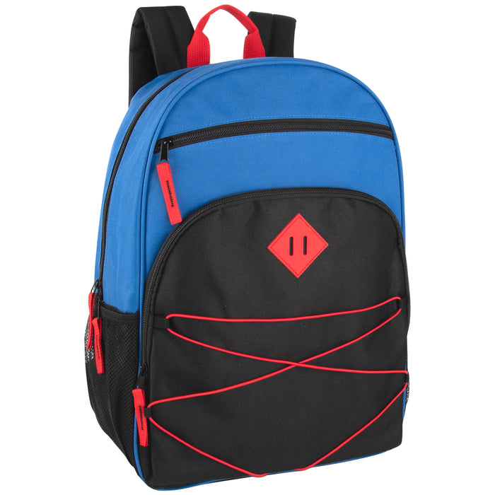 17-Inch Bulk Multi Pocket Bungee Backpack