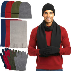Winter Accessories Set with Hat, Gloves, & Scarf - BagsInBulk.com