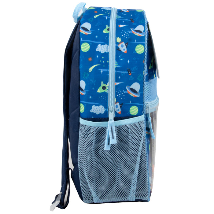 17-inch Outerspace Themed Backpack with 14-Piece School Supplies Kit