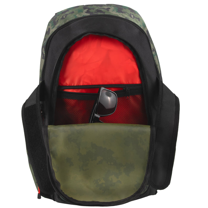 20-Inch Bulk Dual Strap Skate Backpack w Laptop Sleeve - Camo Print