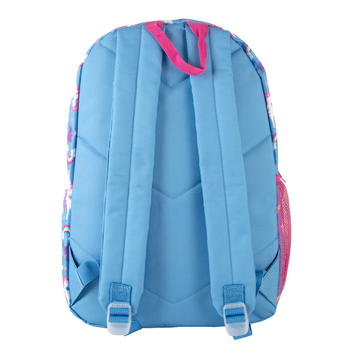 17 Inch Unicorn Themed Backpack with Matching Mini Bag & Keychain