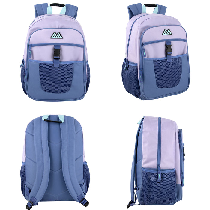 18-Inch Bulk Front Mesh Pocket With Buckel Backpack - 2 Colors
