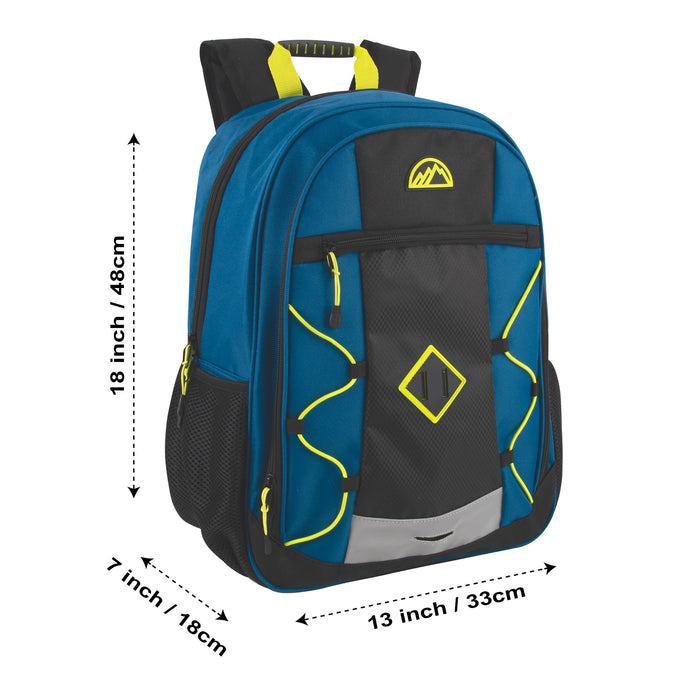 18-Inch Bulk Double Vertical Bungee Backpack with Laptop Section