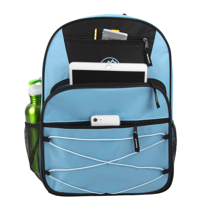 17-Inch Front Bungee Backpack - Blue