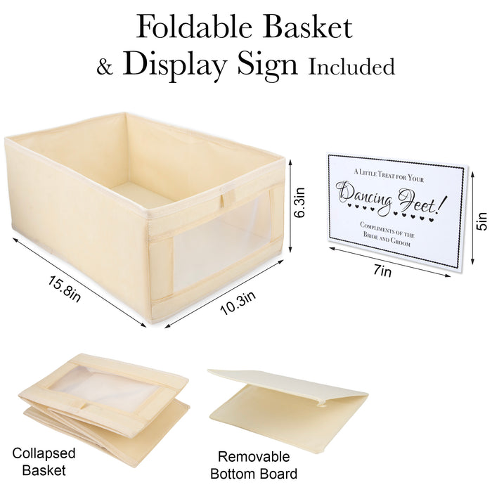 Women's Wedding Ballet Shoes With Display Box & Sign - Silver