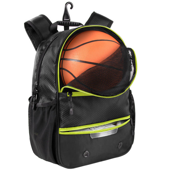 17-Inch Bulk Universal Sports Backpacks - Black