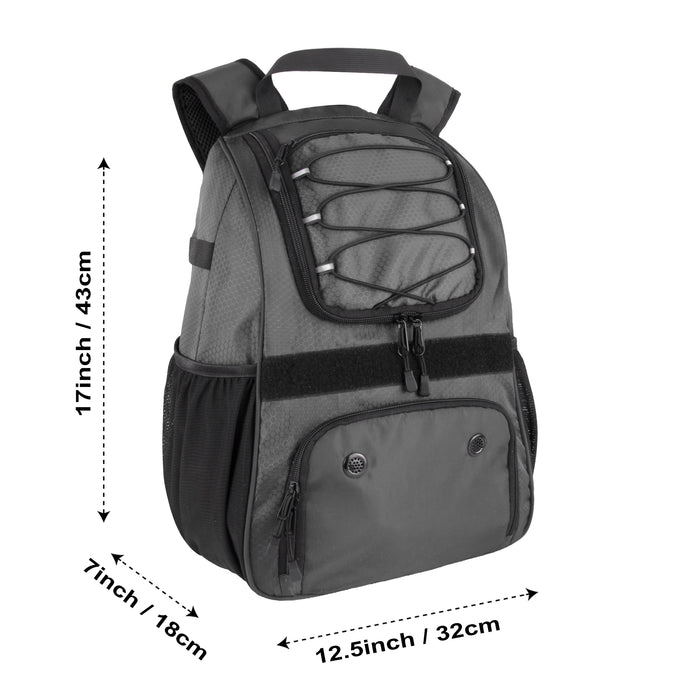 Baseball Backpacks with Bat, Ball & Shoe Compartment - Grey
